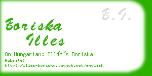 boriska illes business card